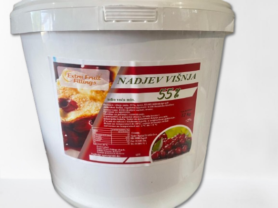 Slika Extra Fruit Fillings nadjev višnja 55% 12 kg